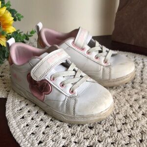 Disney White and Pink Sneakers with Heart Detail